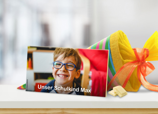 Bedruckte Schokolade zur Einschulung