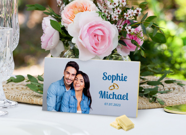 Bedruckte Schokolade zur Hochzeit